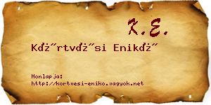 Körtvési Enikő névjegykártya