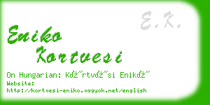 eniko kortvesi business card